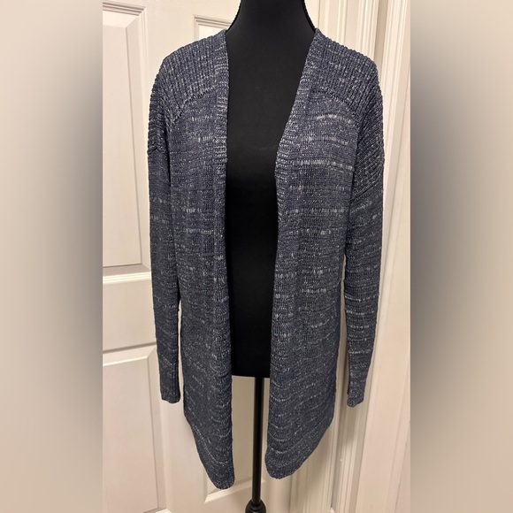 Coldwater Creek Blue Open-Front Cardigan Sweater - Picture 1 of 6